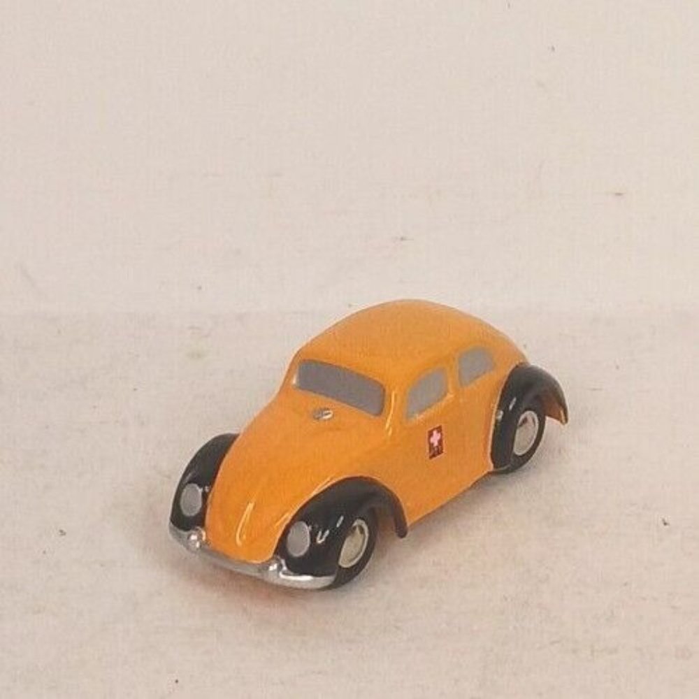 Schuco Piccolo Volkswagon PTT Beetle DBGM #712 Vintage 1:90 Scale Yellow